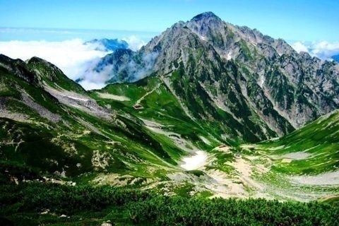 別山山頂からの眺め剣岳